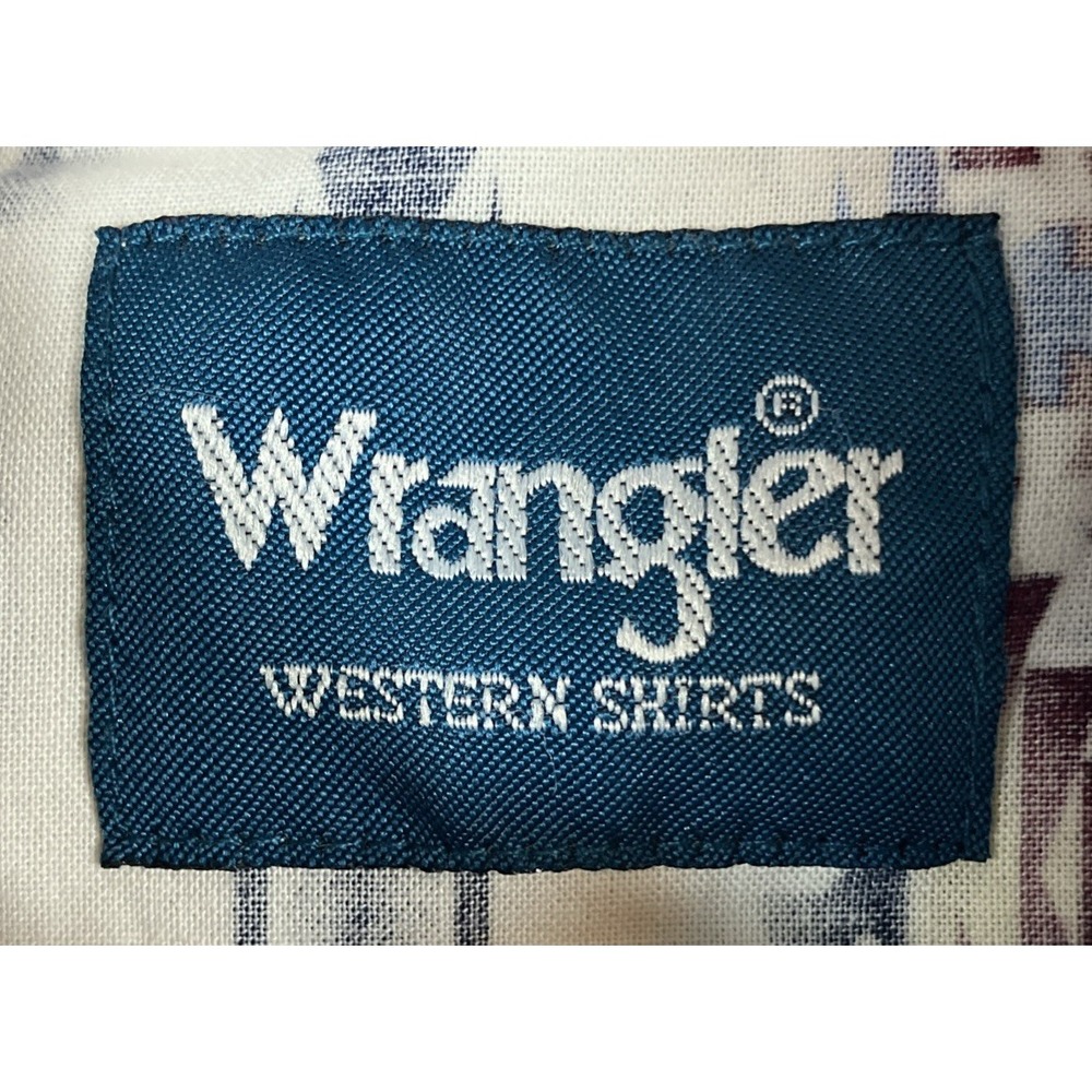Wrangler Aztec Pearl Snap Button Down Shirt Mens Size Large Western Shirt‎ - Picture 3 of 11